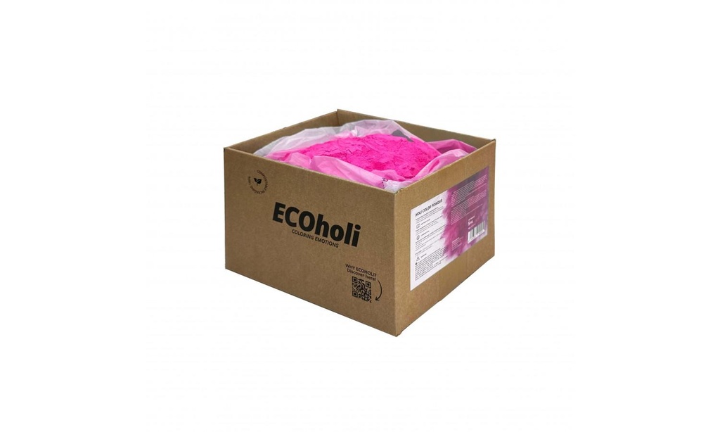 Polvere per holi party colore rosa totalmente atossico (HOL5-RS) - Oh-fx