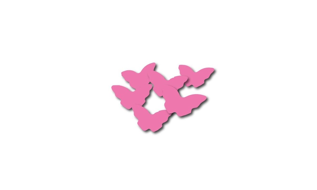 Coriandoli in carta da 55mm a forma di farfalla 1kg colore rosa (MA55-RS) - Oh-fx