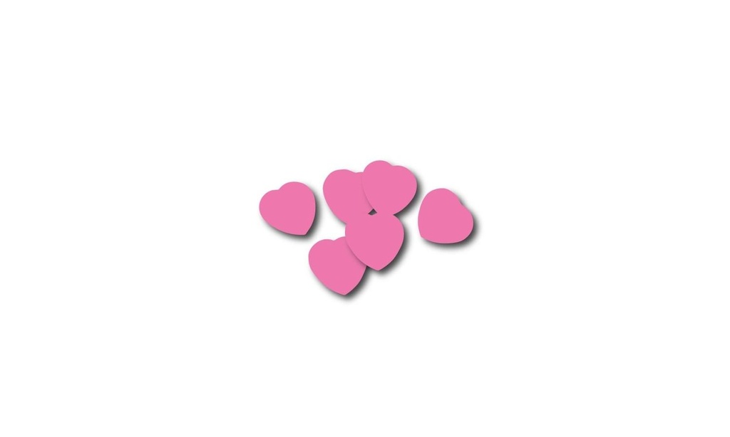 Coriandoli in carta rosa a forma di cuore 1kg (CO55-RS) - Oh-fx