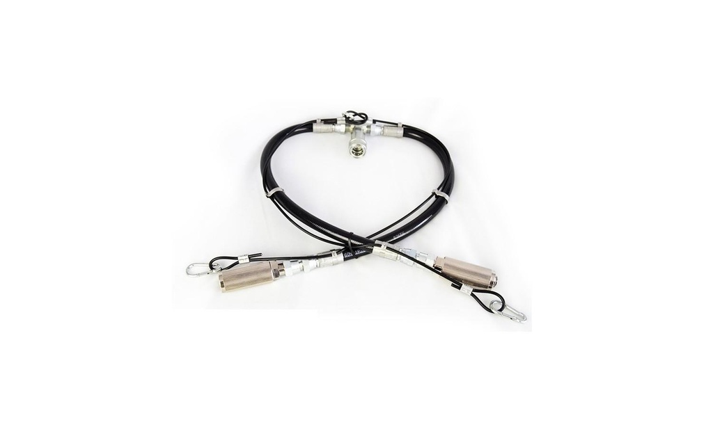 Splitter co2 (2 bombole - 1 co2 gun-jet)2 tubi 0,5 m con 2 adattatori (A-4) - Oh-fx