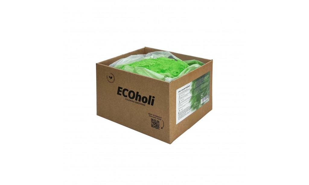 Polvere per holi party colore verde totalmente atossico (HOL5-VE) - Oh-fx