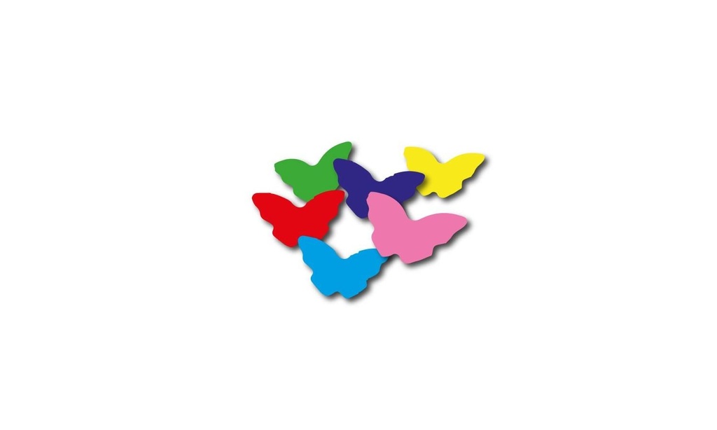 Coriandoli in carta da 55mm a forma di farfalla 1kg multicolor (MA55-MC) - Oh-fx