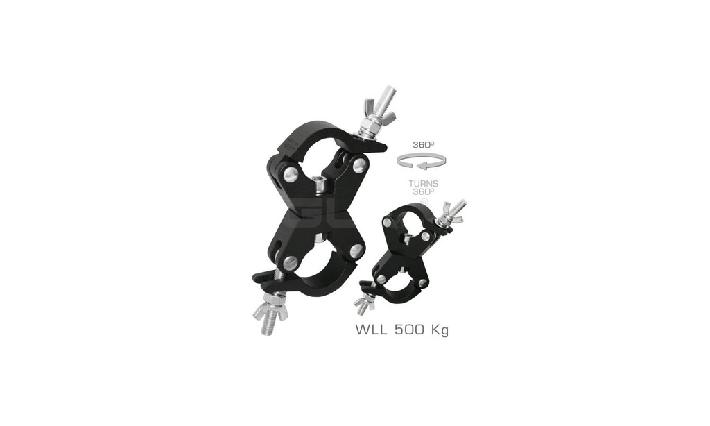 Aliscaf doppio girevole a 360° per tubi da 45-52 mm - portata 500 kg (ABZ-30/N) - Guil