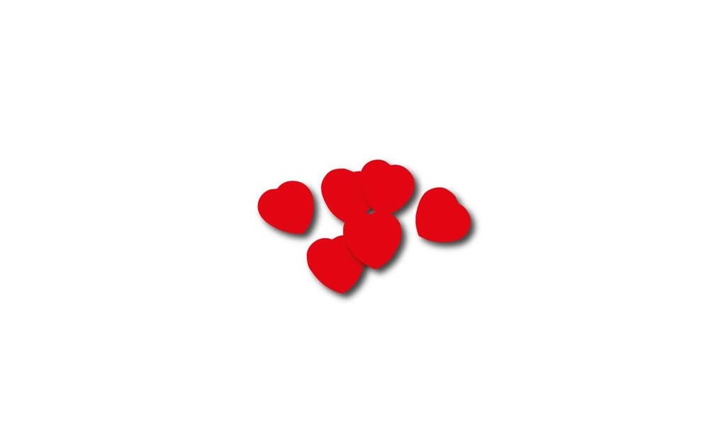 Coriandoli in carta rossi a forma di cuore 1kg (CO55-RJ) - Oh-fx