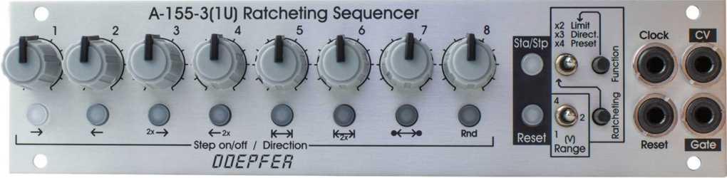 Doepfer A-155-3 (1U) Miniature Ratcheting Analog Sequencer