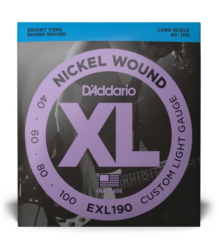 D'ADDARIO EXL190 CUSTOM LIGHT GAUGE SET CORDE PER BASSO