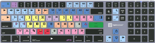 [CKB-MCOM4-TM-IT] Logickeyboard TITAN Avid Media Composer Mac Italian