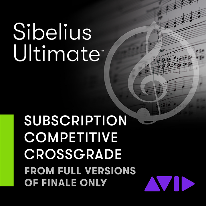 Sibelius Ultimate 1-Year Subscription Crossgrade from full versions of Finale and other software