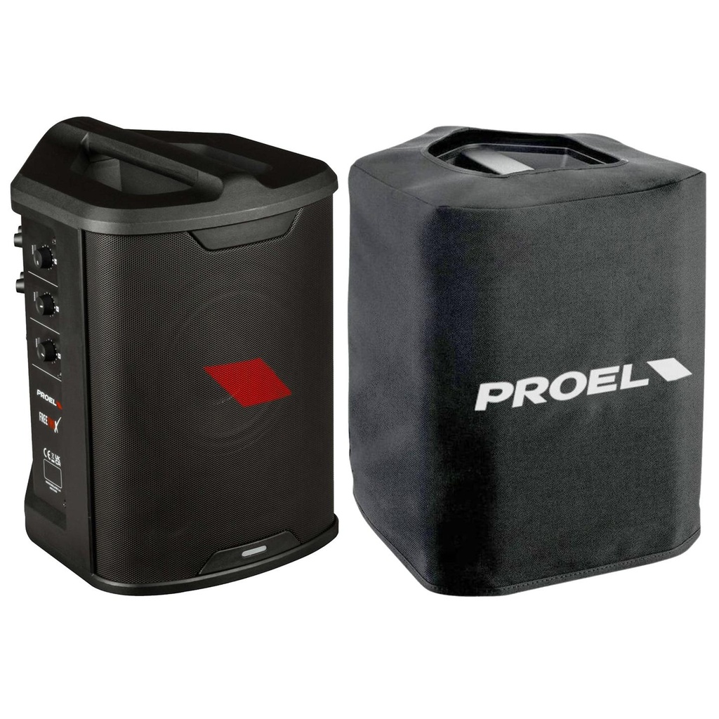 Proel FREETWOX Sist. a batteria USB PLAYER BT. ST 400w Picco Nero +COVERFREEONEX