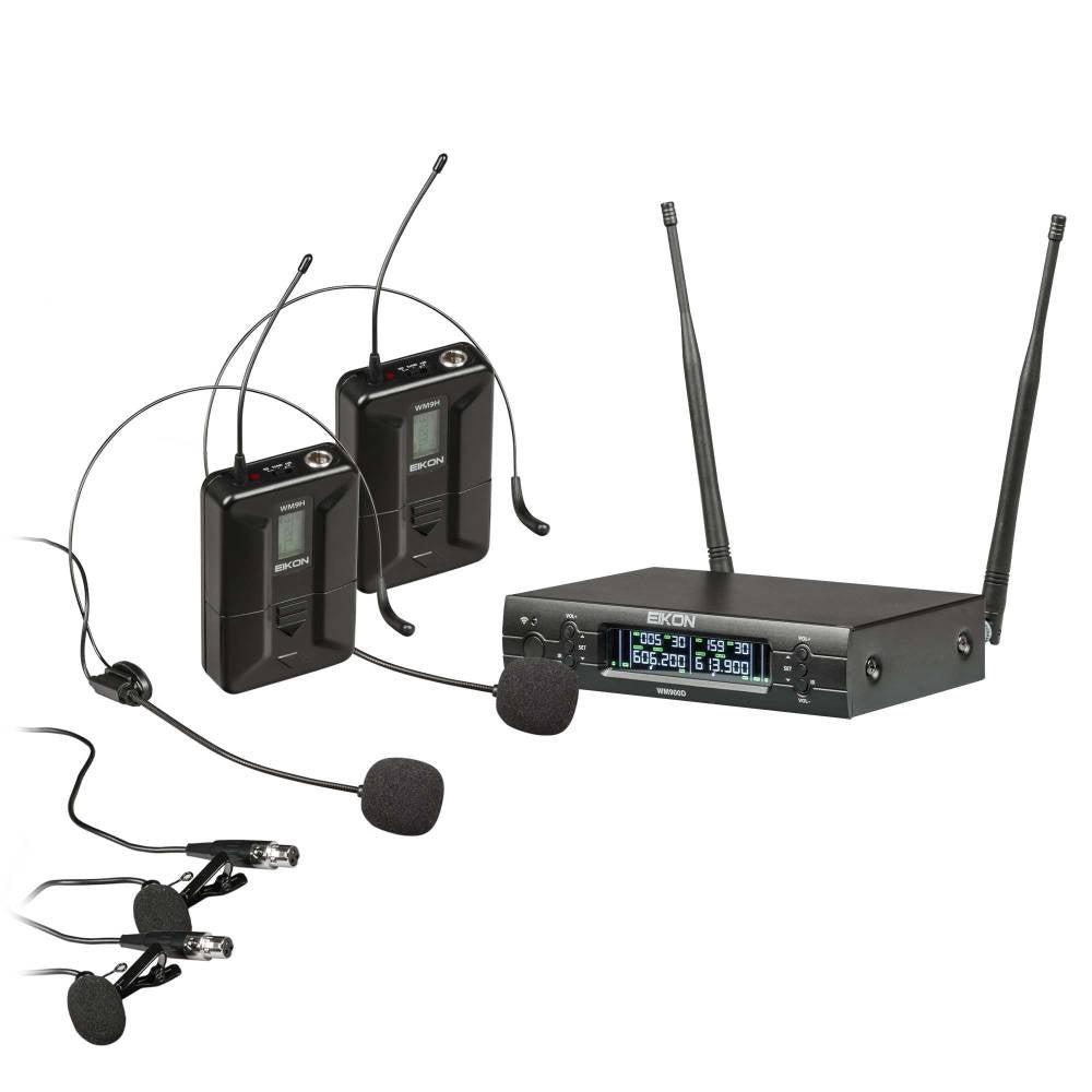 EIKON WM900DH DUAL UHF A:512-568MHz 2 Mic Pro Wirel. Archet. x canto e present.