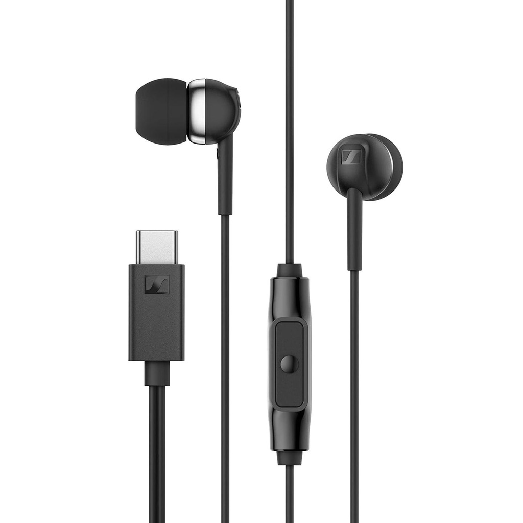 Sennheiser CX 80U Auricolari In-Ear cablato USB-C plug-and-play + mic., Nero