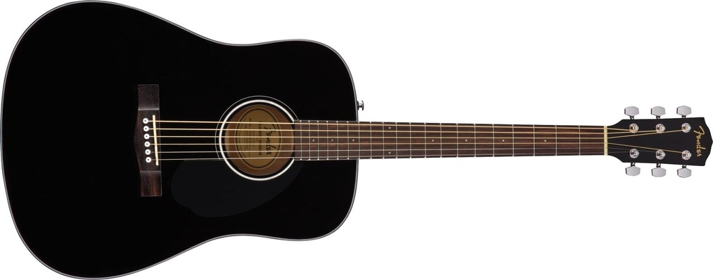 Fender CD-60S Dreadnought, Walnut Fingerboard Black Chitarra Acustica a 20 tasti