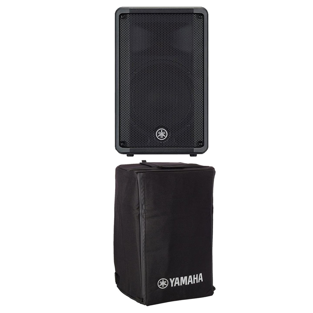 Yamaha DBR15 Cassa Attiva da 1000w Picco + SPCVR-1501 Cover di protezione, Nero