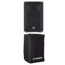 Yamaha DBR15 Cassa Attiva da 1000w Picco + SPCVR-1501 Cover di protezione, Nero