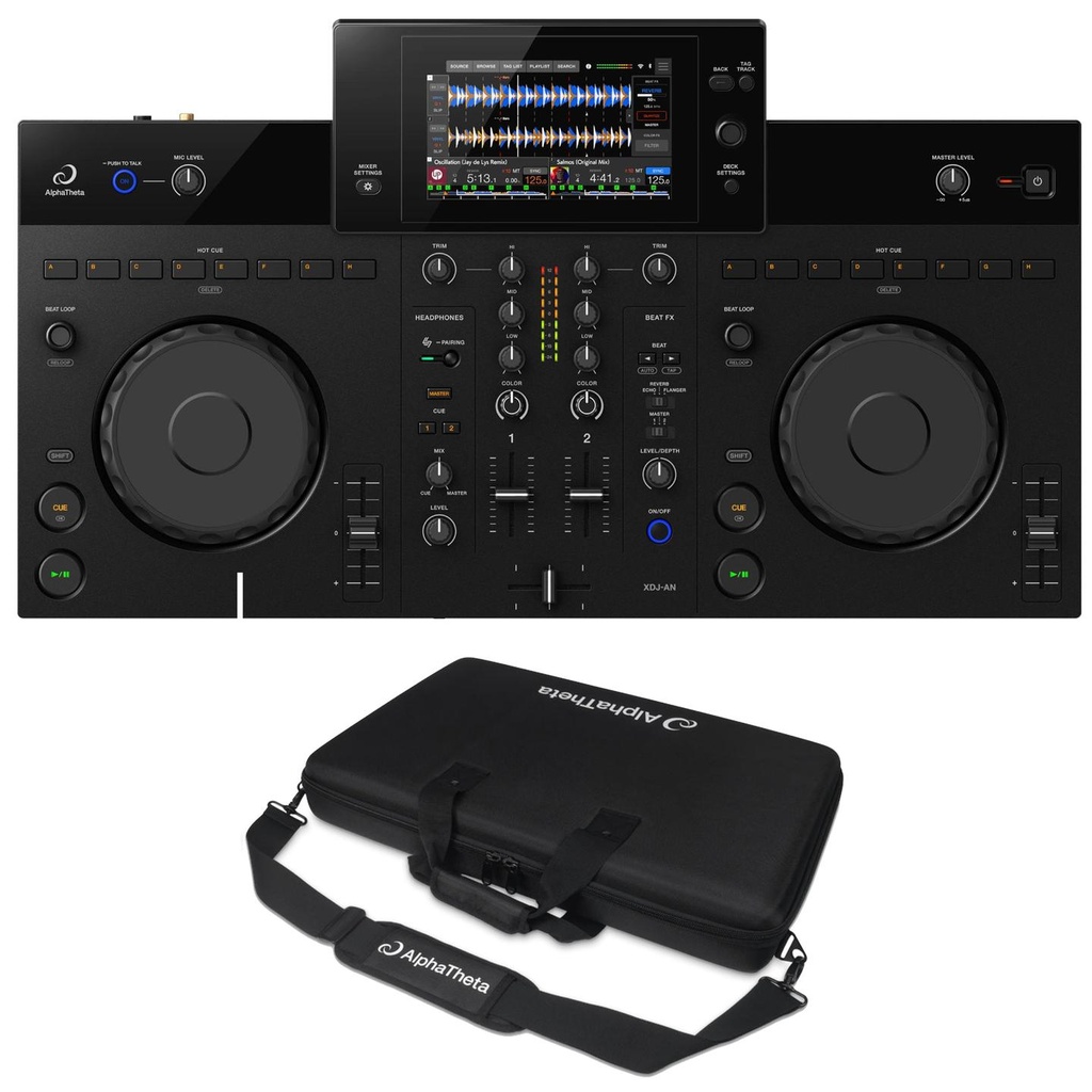AlphaTheta Dj XDJ-AN Sist. all-in-One Dj 2Deck x Rekordbox e Serato + DJC-AN BAG