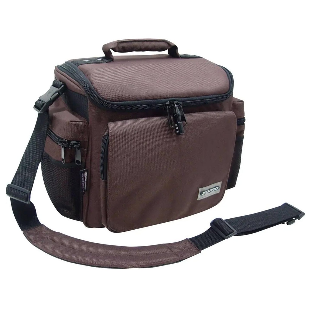 Zomo DJ-TANK Borsa trasporto x circa 70 Vinili + borsa porta CD x 24 CD, Marrone