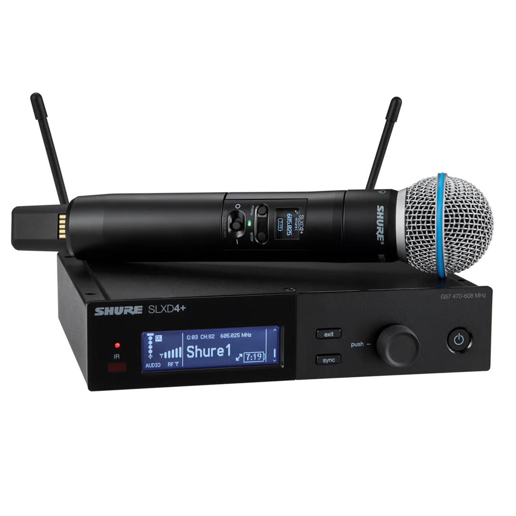 Shure SLXD24+E/B58-G65 F. 470-606MHz Sist. Mic. Wireless Pro con Palmare Beta 58