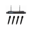 JTS R-4+R-4TH (654-690 MHz) Sistema wireless UHF PLL con R-4 a 4C +4 Mic Palmari