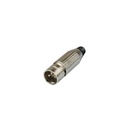 Proel XLR3MVX Connettore Audio Cannon XLR 3P Maschio metallo finitura argentata