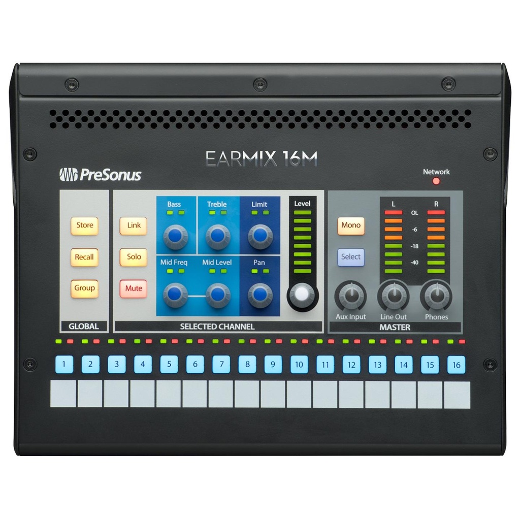 PreSonus EarMix 16M Personal Mixer Monitor in rete HQ espandibile x palcoscenici