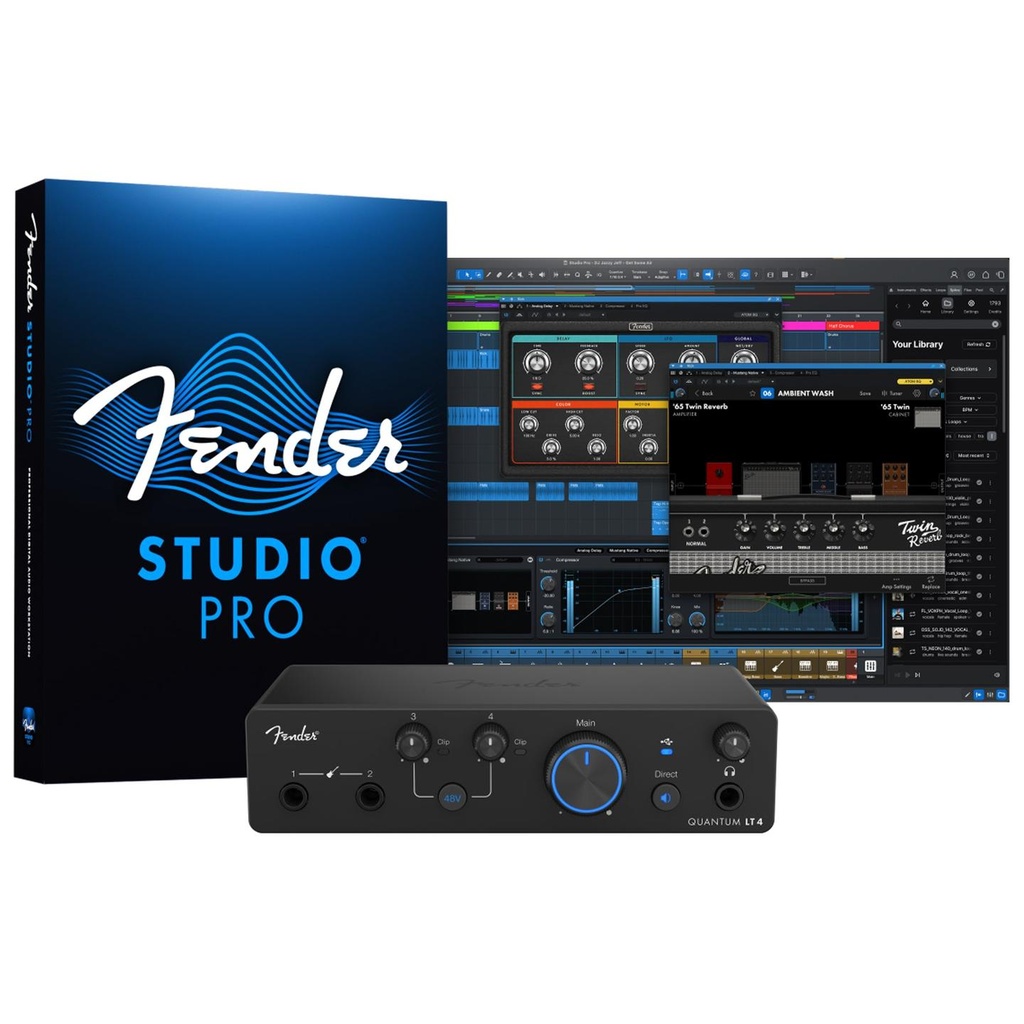 Fender QUANTUM LT 4 Interfaccia Audio USB-C x creativi studenti artisti solisti