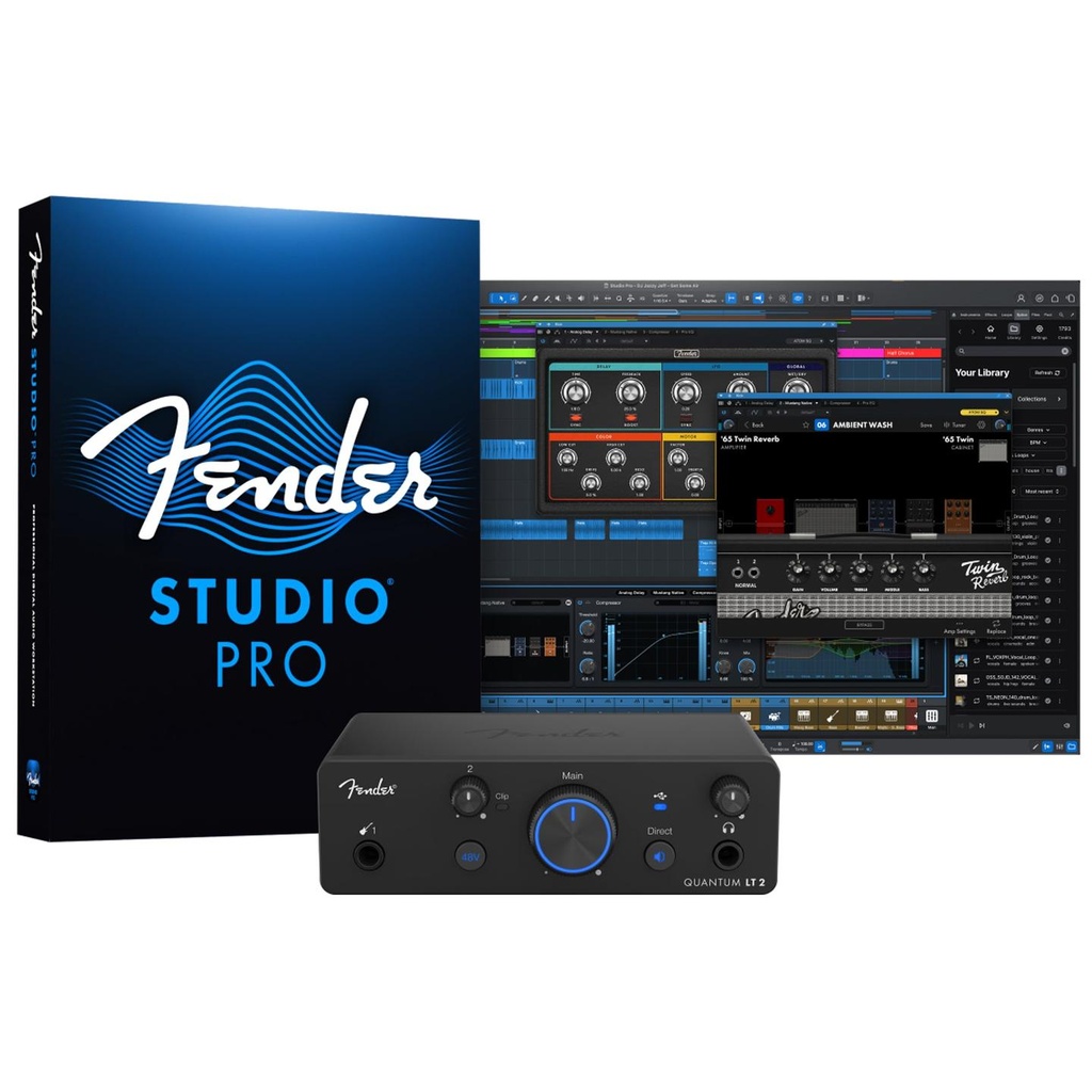 Fender QUANTUM LT 2 Interfaccia Audio USB-C x creativi studenti artisti solisti