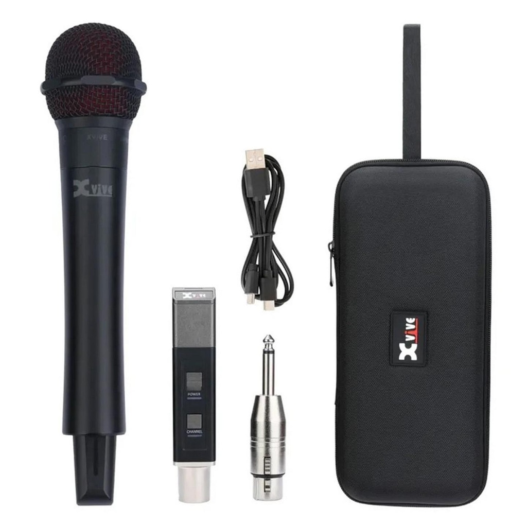 Xvive M5 Sistema Microfono Wireless Pro Palmare con Capsule Intercambiabili Nero