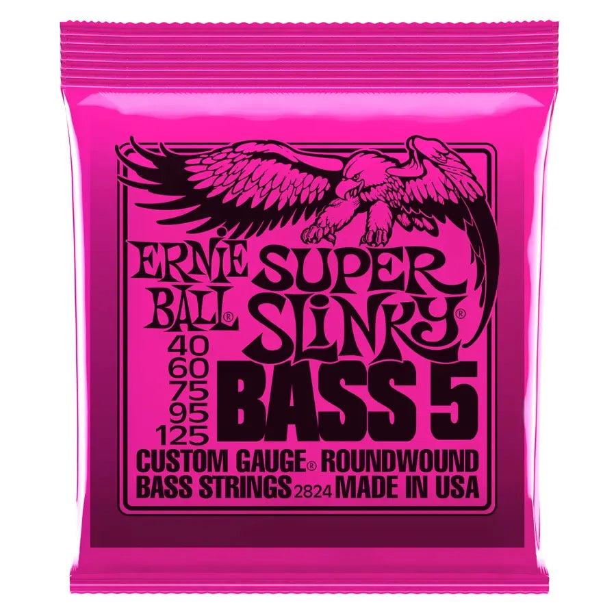 Ernie Ball 2824 Nickel Wound Super Slinky 40-125 Set 5 Corde x Basso Elettrico