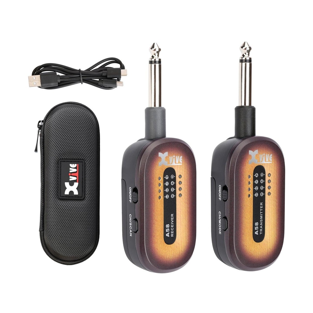 Xvive A58 SUNBURST Sistema Wireless Digi x Chitarra Elettrica Acustica e Basso
