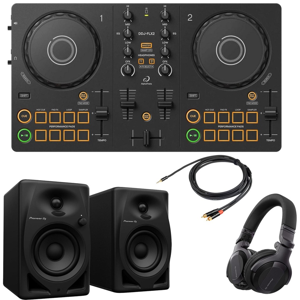 AlphaTheta DDJ-FLX2 Controller Dj 2C x rekordbox +2 DM-40D+HDJ-CUE1+CHLP215LU3