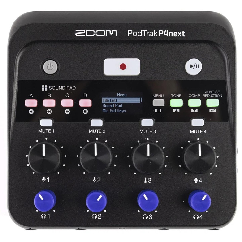 Zoom P4next Registr./Interf. Audio Port. x podcast + cancellazione rumore con AI