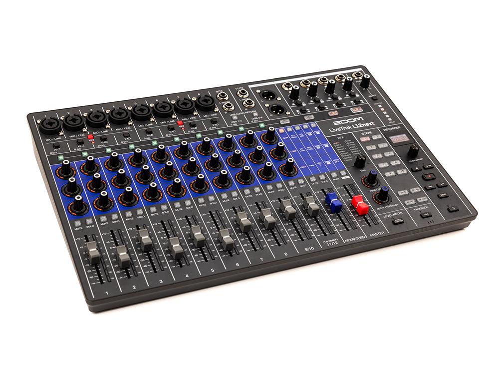 Zoom LiveTrack L12next unisce la potenza di mixer dig. all'operatività analogica