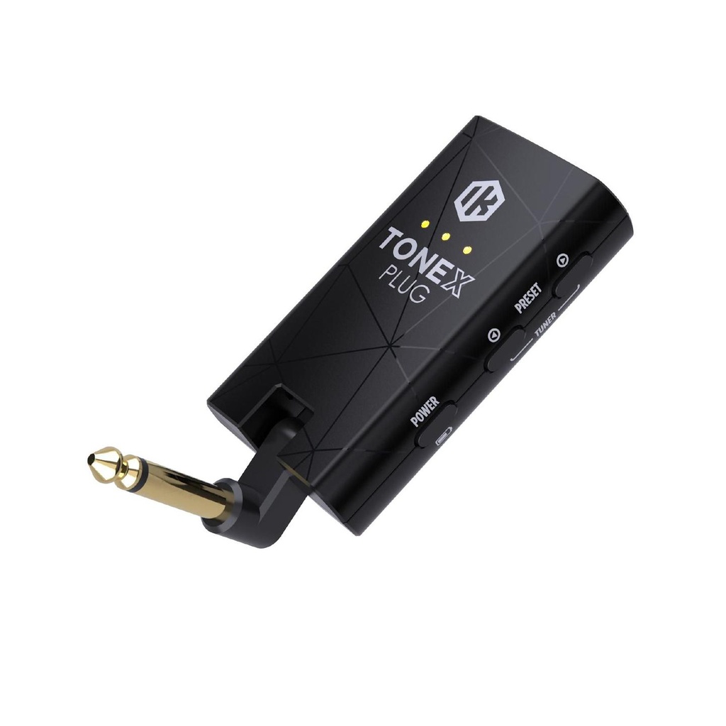 IK Multimedia TONEX PLUG Mini Amp x cuffia, portatile per Chitarra e Basso, Nero