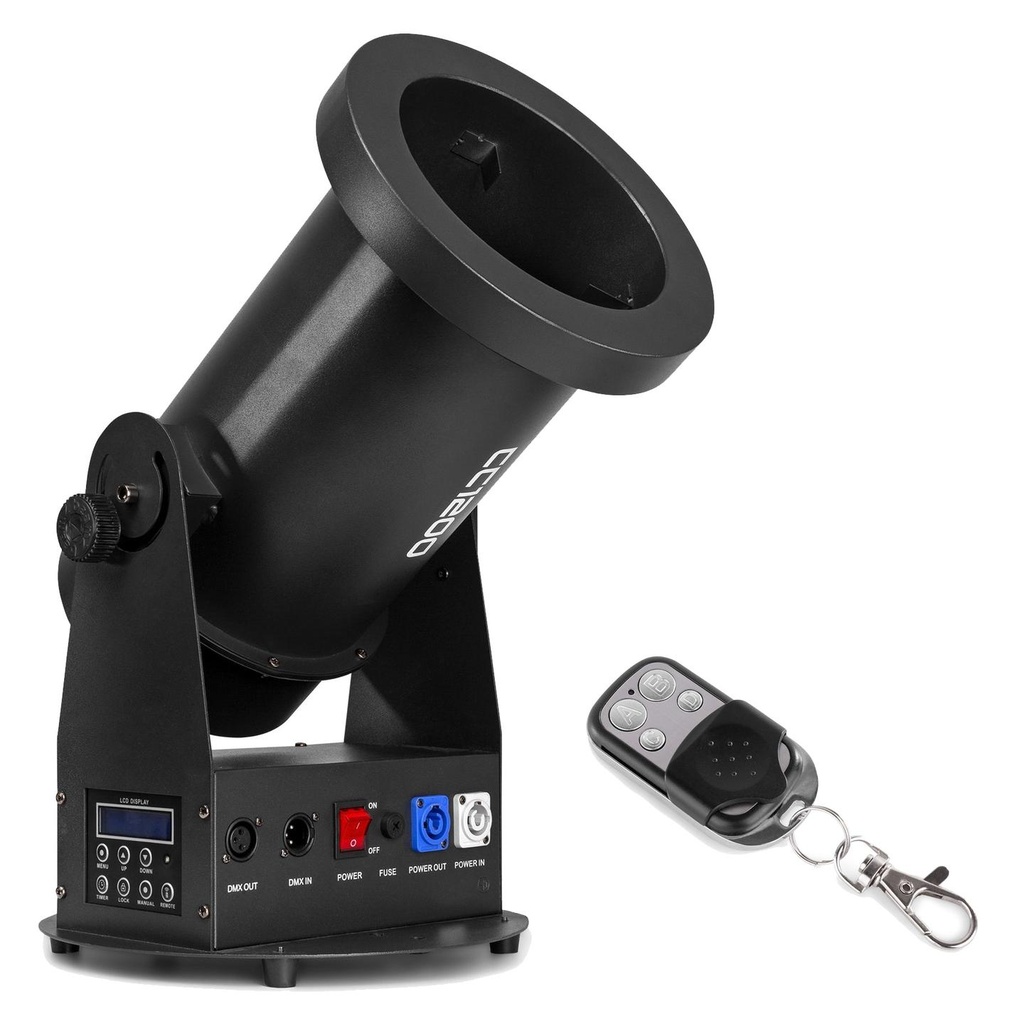 Beamz CC1200 Cannone lanciatore coriandoli altern. silenziosa a spara-coriandoli
