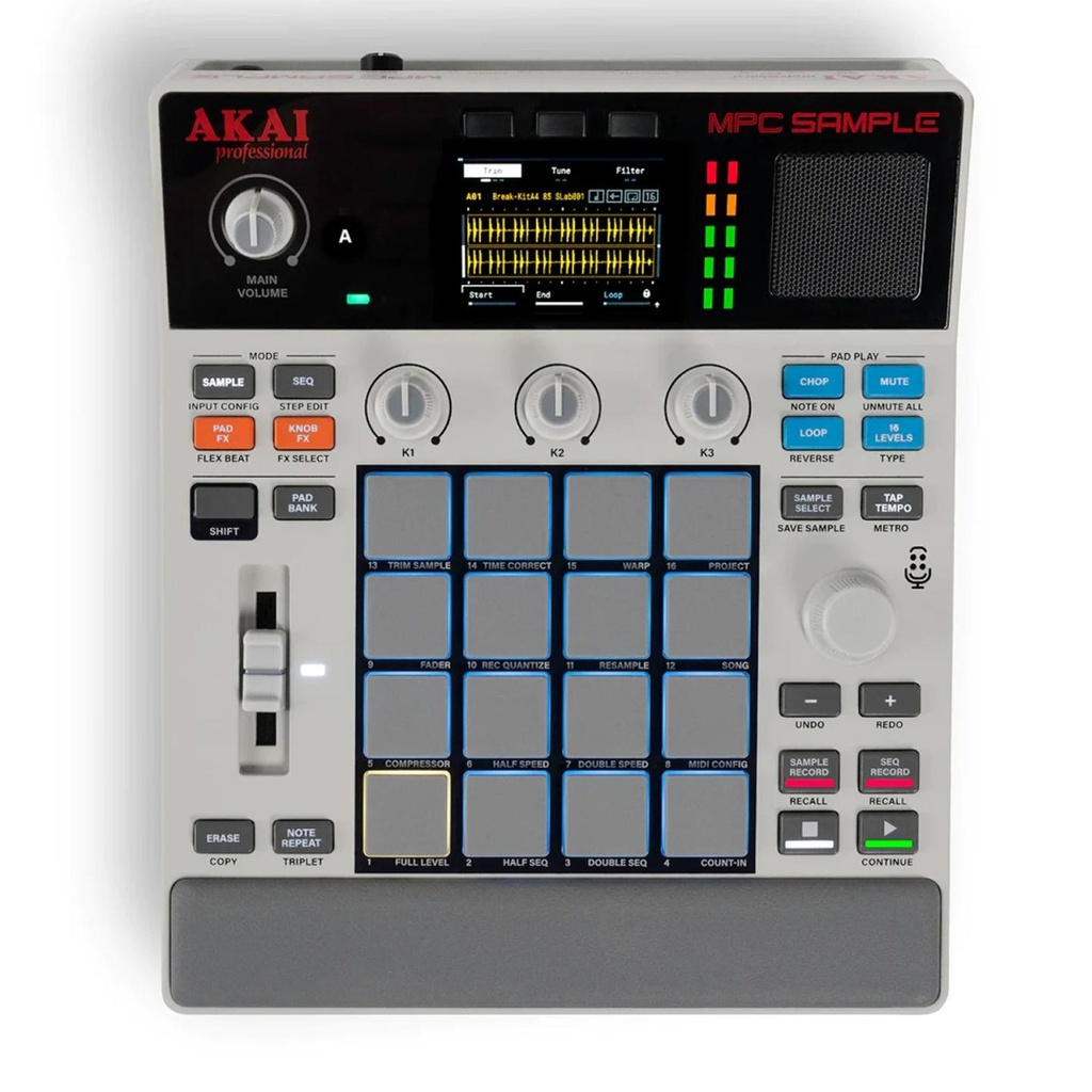 Akai MPC SAMPLE Campionatore Srequencer Standalone Portatile a Batteria Pad RGB