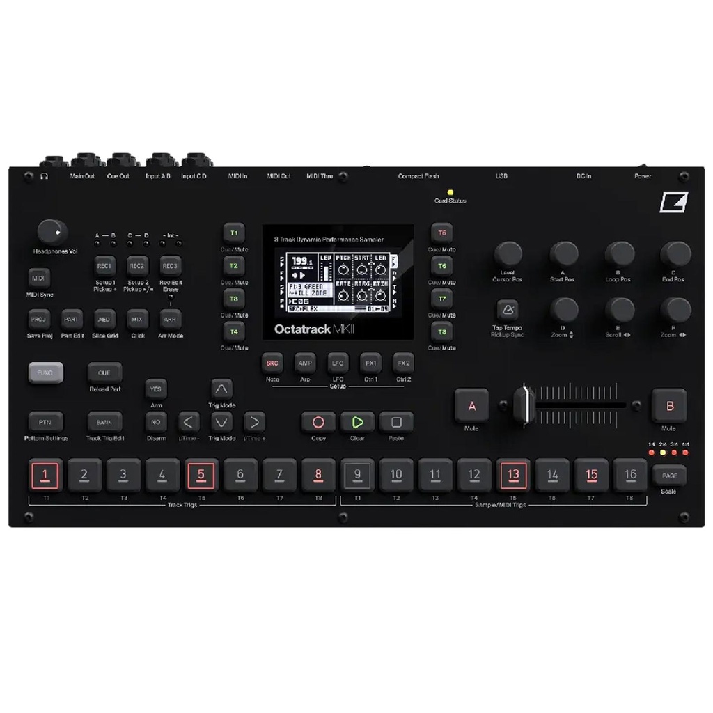 Elektron OCTATRACK MKII BLACK Campionatore dinamico a 8 Tracce con 4 In e 4 Out