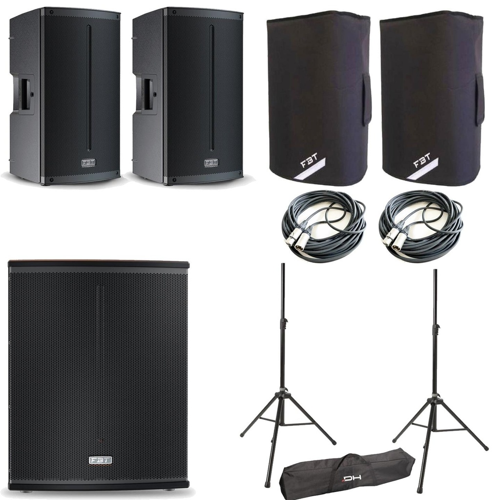 FBT X LITE112A 2 Diffusori 1500w+X SUB 115SA+2Cover XL-C12+2 M222 Cavi+DHSS50KIT