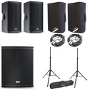 FBT X LITE115A 2 Diffusori 1500w+X SUB 118SA+2Cover XL-C15+2 M222 Cavi+DHSS50KIT