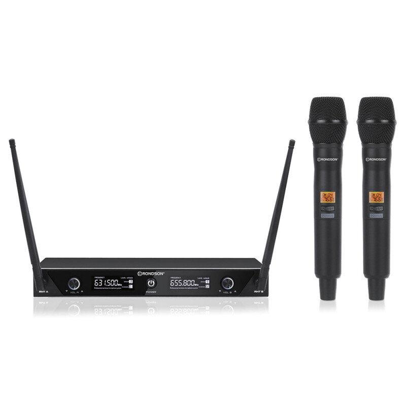 Rondson BE-1020/2MIC-2 (670.4-658.1) Sistema Microfonico Wireless 2 Palm. Nero