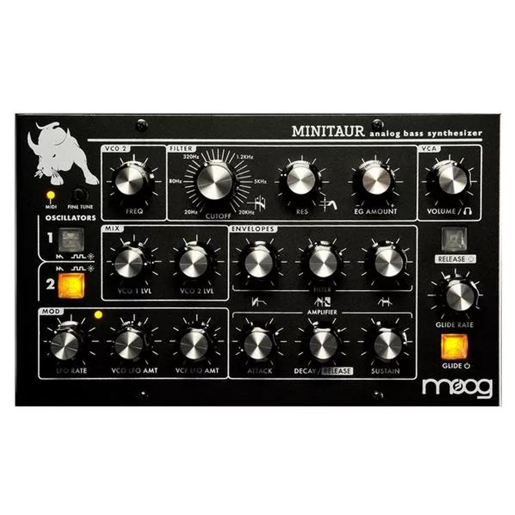Moog MINIATUR Sintetizzatore Pro Analog. MIDI Polif. Mono con collegam. in serie