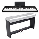 Echord SP20 BLK Piano Digit 88T Pesati Nero + WS10 Supporto in legno tre pedali