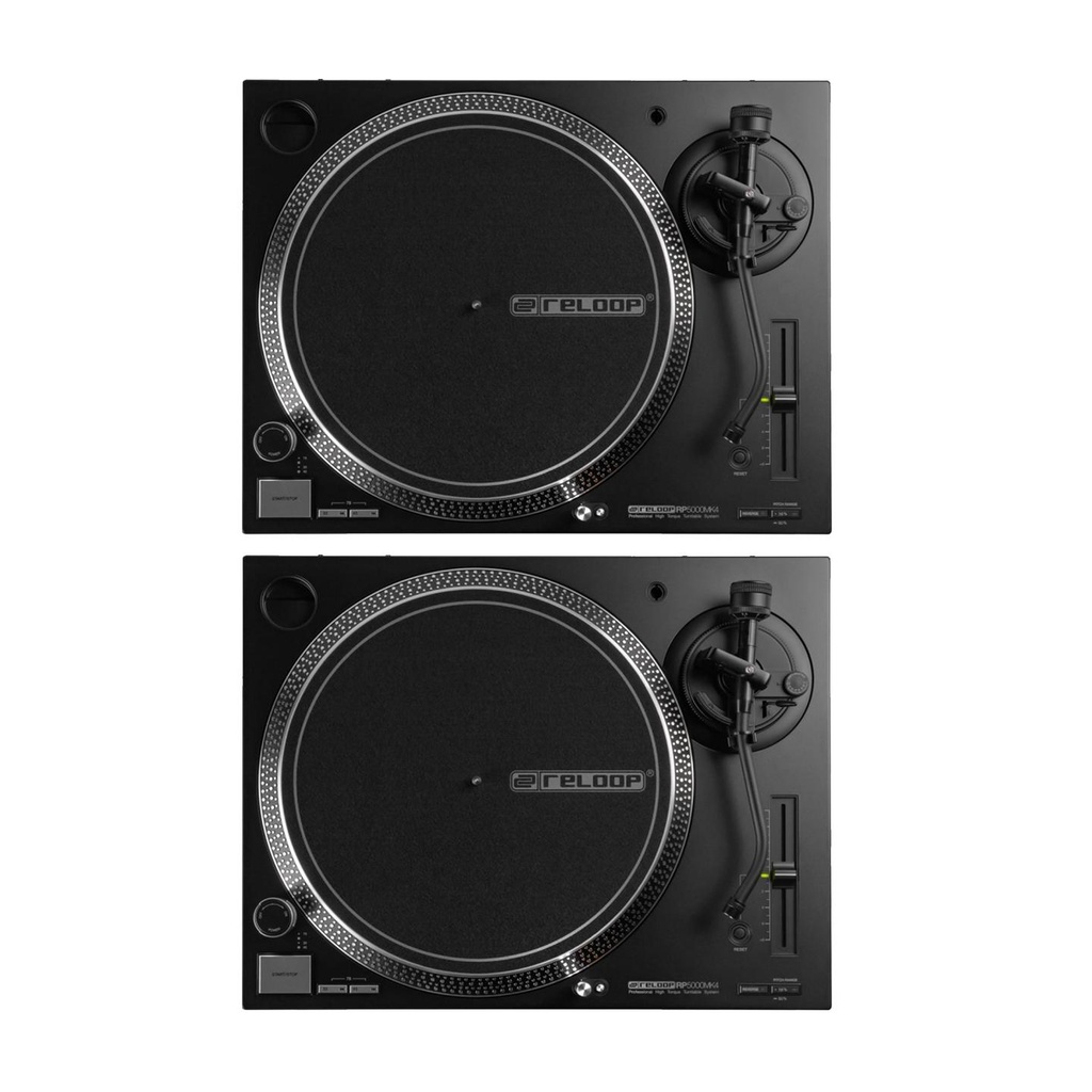 Reloop RP-5000 MK4 Coppia Giradischi Profession. trazione diretta per Dj, Black