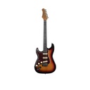 Eko ST-300 SUNBURST LH Chitarra Elettrica Mancina 22Tasti e 3 pickup single-coil