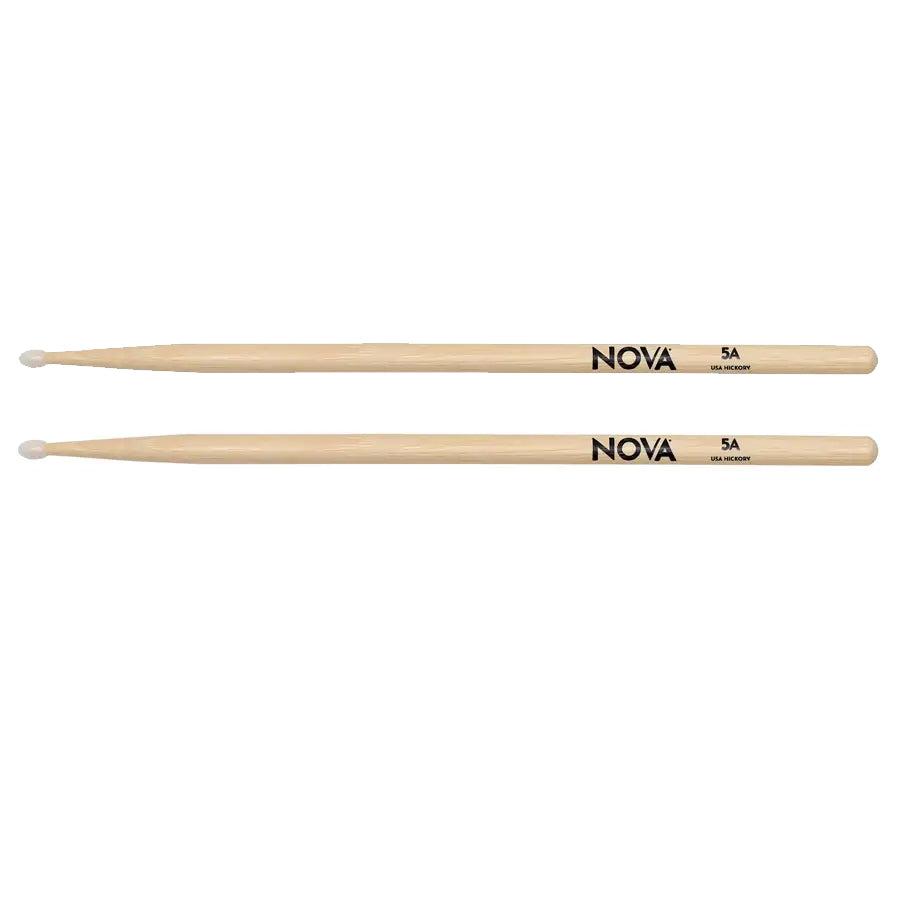 VIC FIRTH N5AN 5AN Bacchette NOVA Coppia x batteria punta nylon ovale laccata
