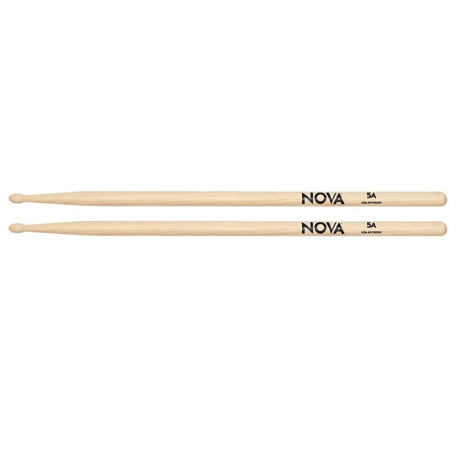 VIC FIRTH N5A 5A Bacchette NOVA Coppia x batteria leggera punta ovale laccata