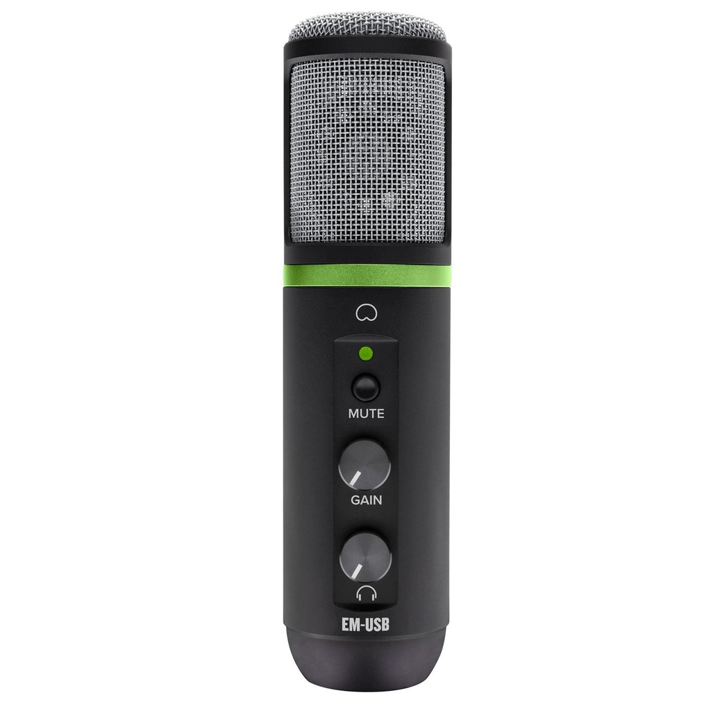 Mackie EM-USB Microfono Pro da Studio Condensatore USB x  streamer podcast, Nero