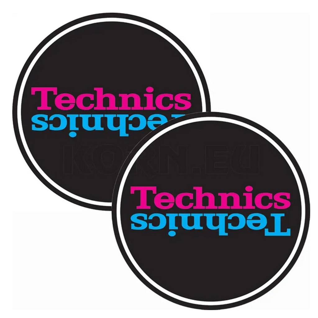Magma TECHNICS DUPLEX 5 Coppia Feltri x giradischi Dj fondo nero Logo Technics