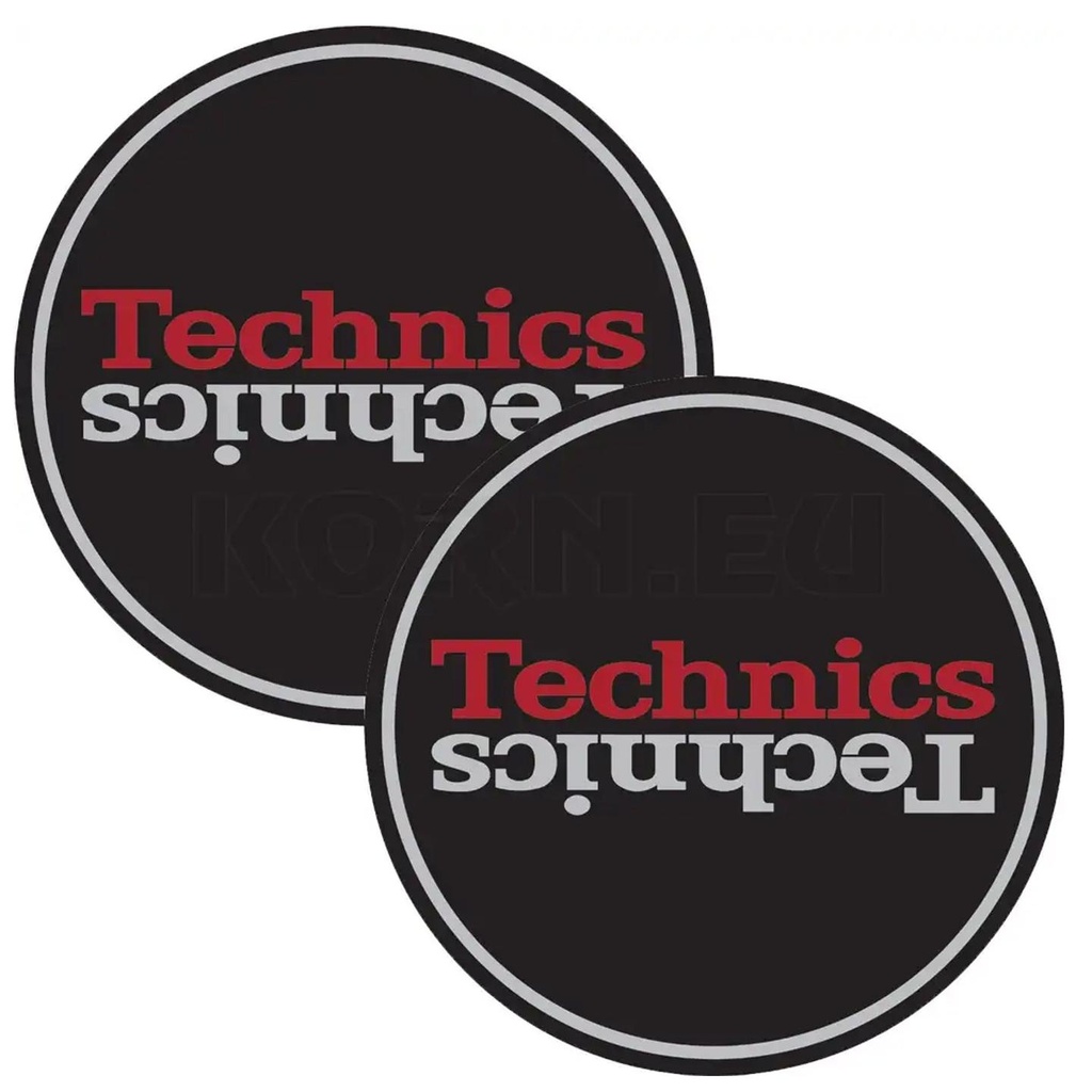 Magma TECHNICS DUPLEX 2 Coppia Feltri x giradischi Dj fondo nero Logo Technics