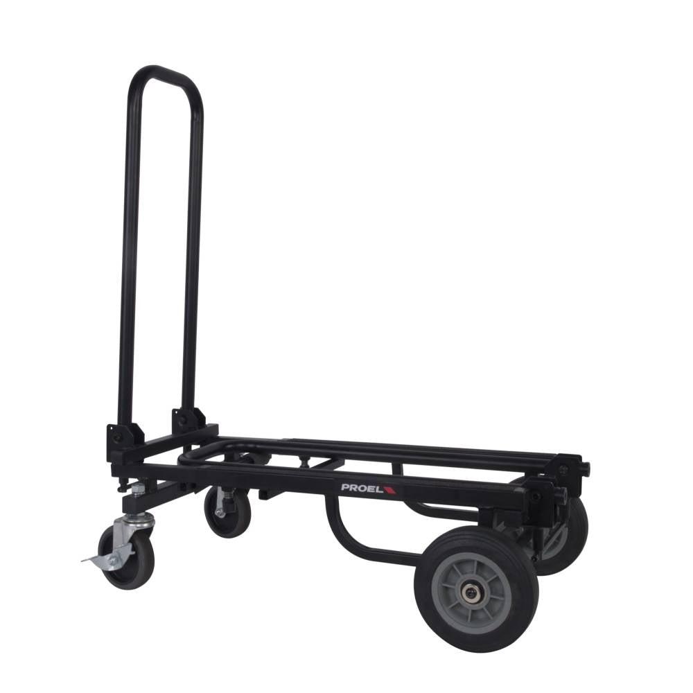 Proel PROKARTM Carrello per trasporto attrezzature per DJ portatile, Nero Opaco