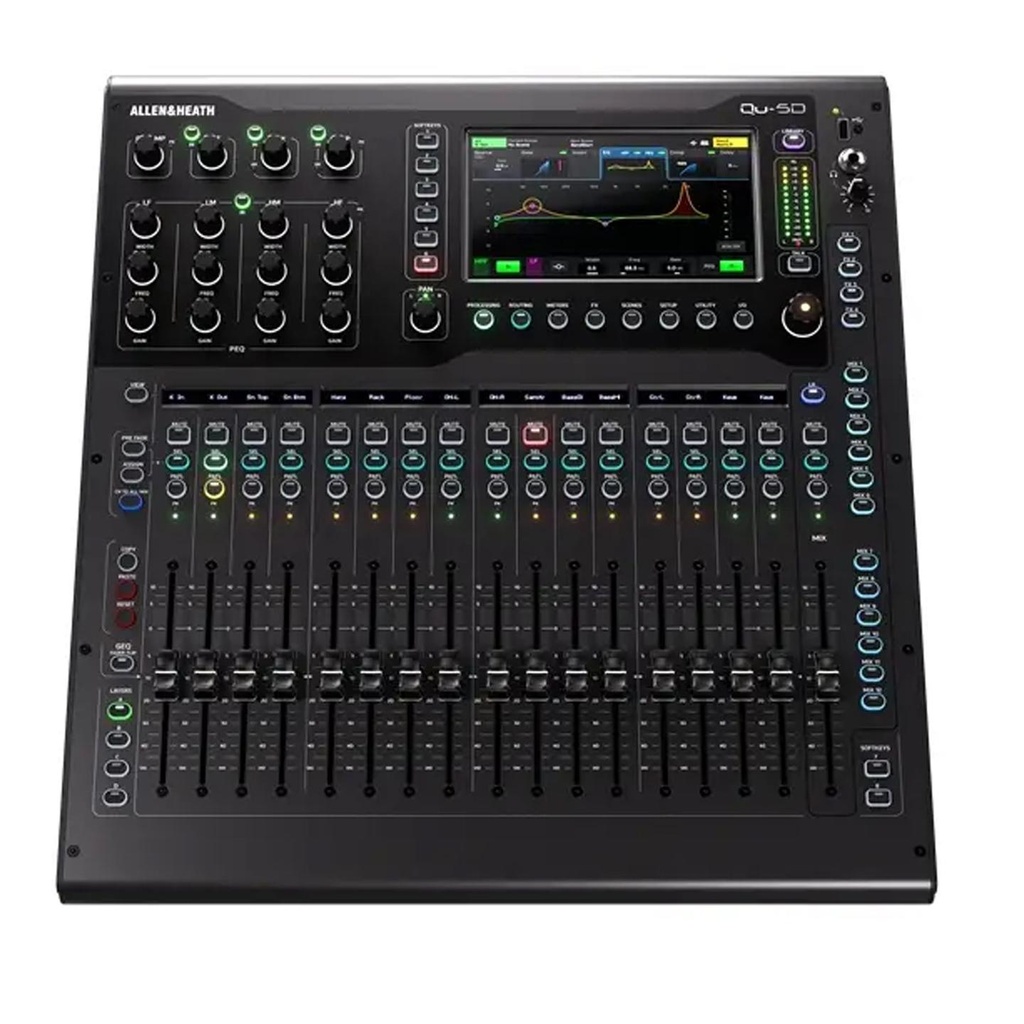 Allen & Heath QU-5D Mixer Pro Dig. compatto 17 fader motor. e interfaccia Dante